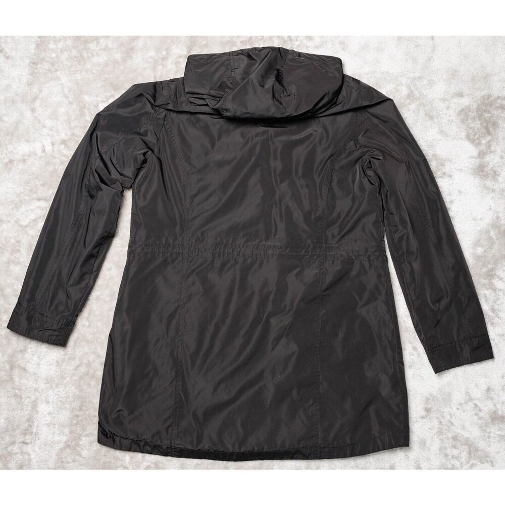 Ralph Lauren Black Silver Windbreaker Light Jacket Hoodie Womens Size M - Picture 2 of 15